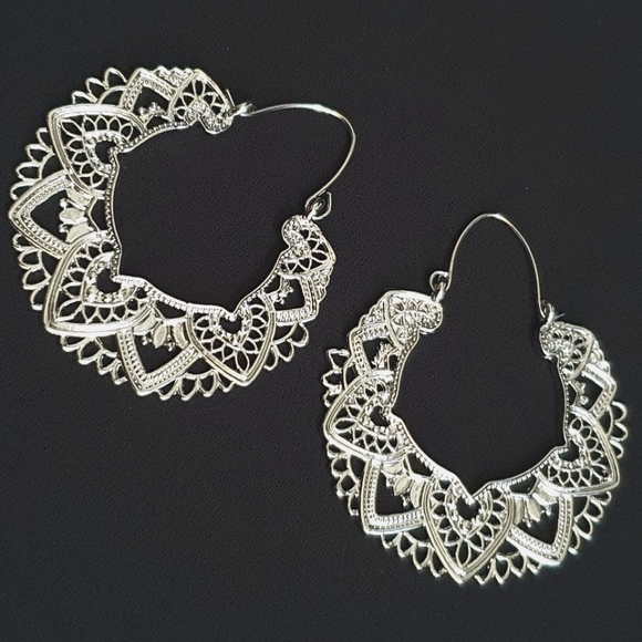 Delicate Silver Earrings - Picture 2 of 4